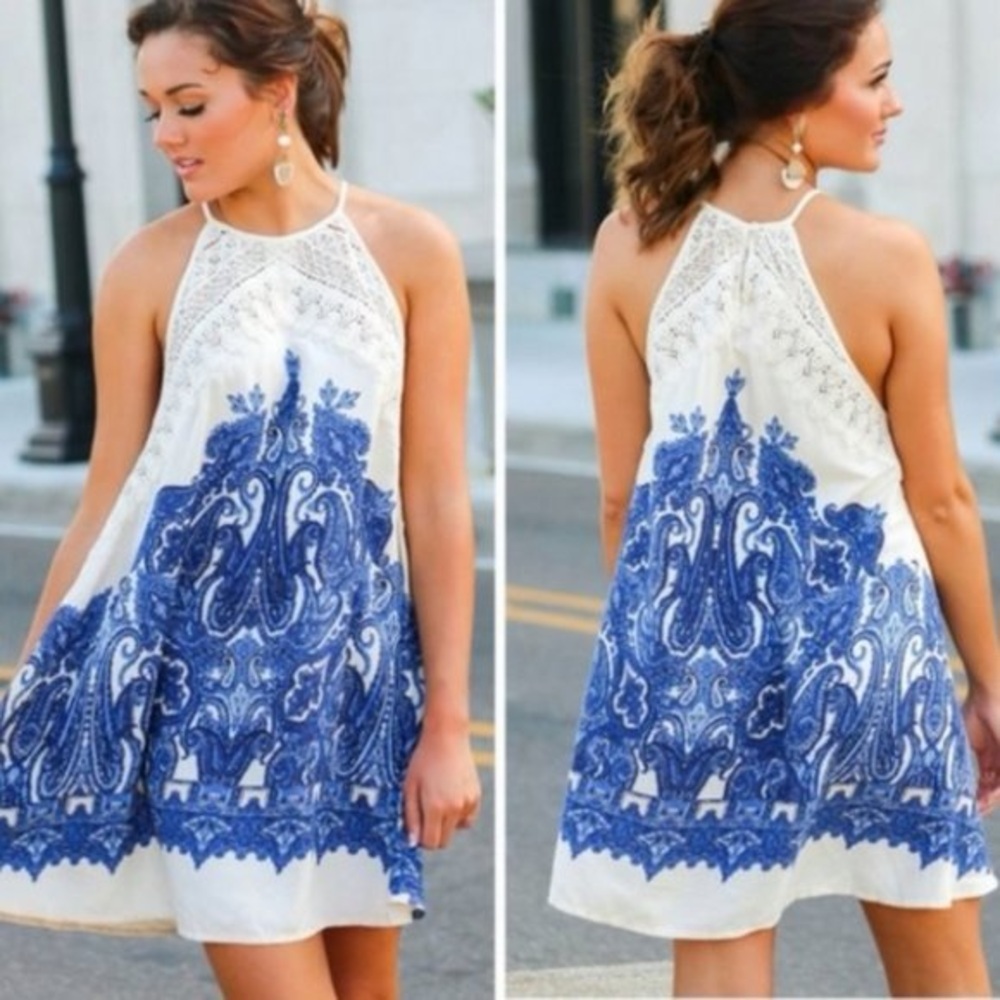 Free People Intimately Shea Printed Mini Swing Dress